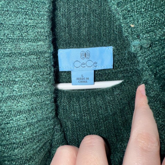 CeCe Green Turtleneck Sweater - NWOT - Picture 4 of 5